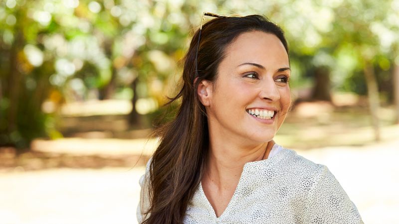 woman beauty looking away
