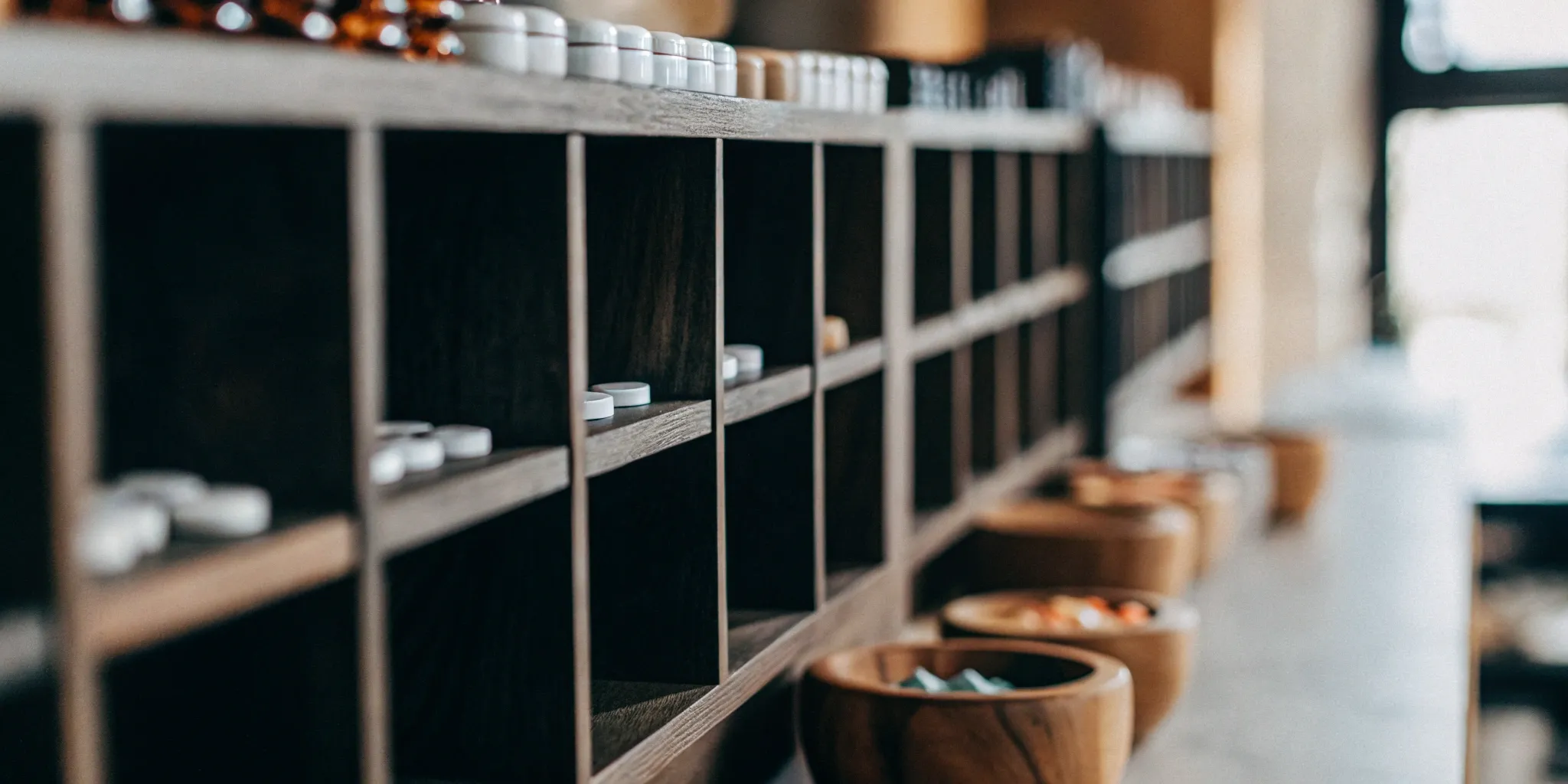 Common psychiatric medications on pharmacy shelves.