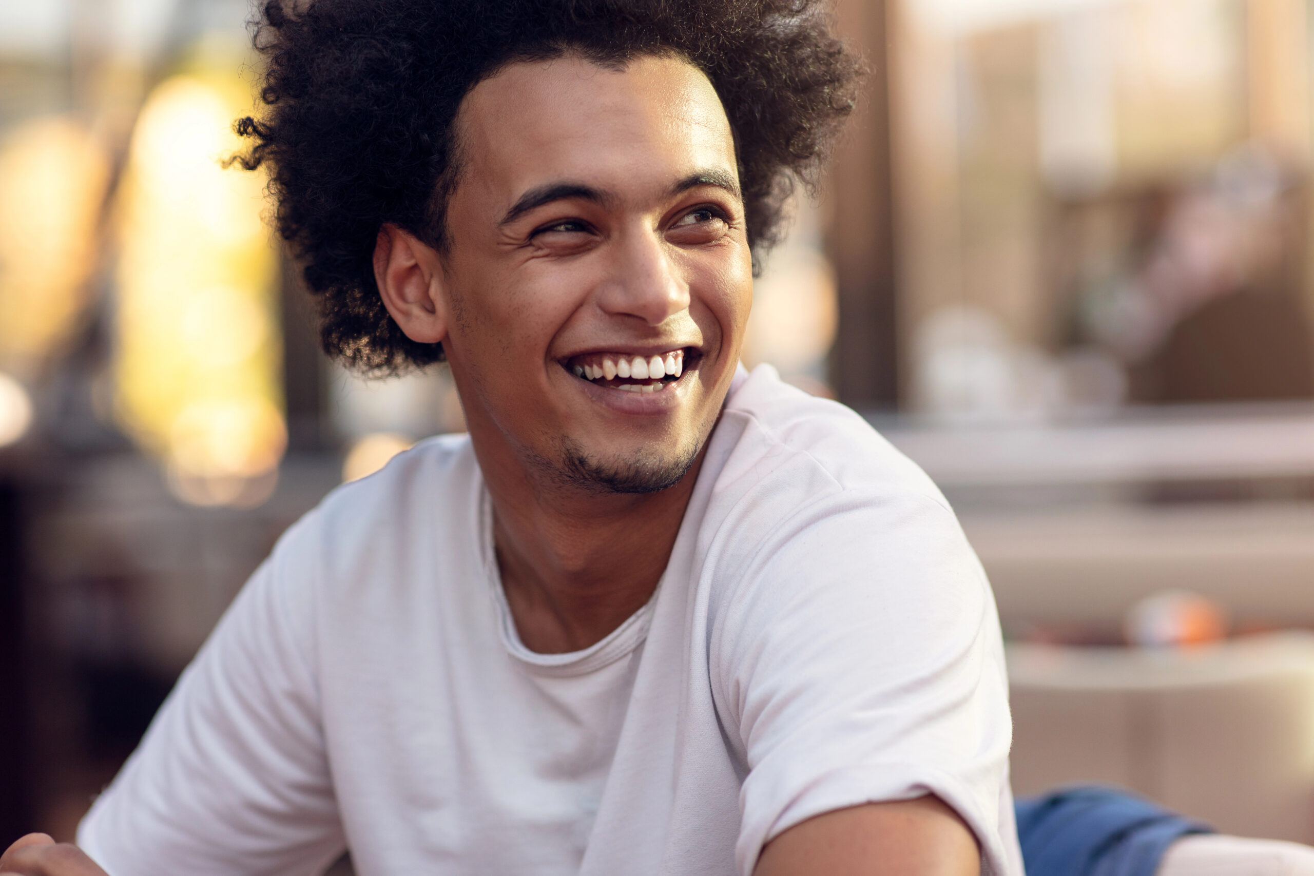african man smiling
