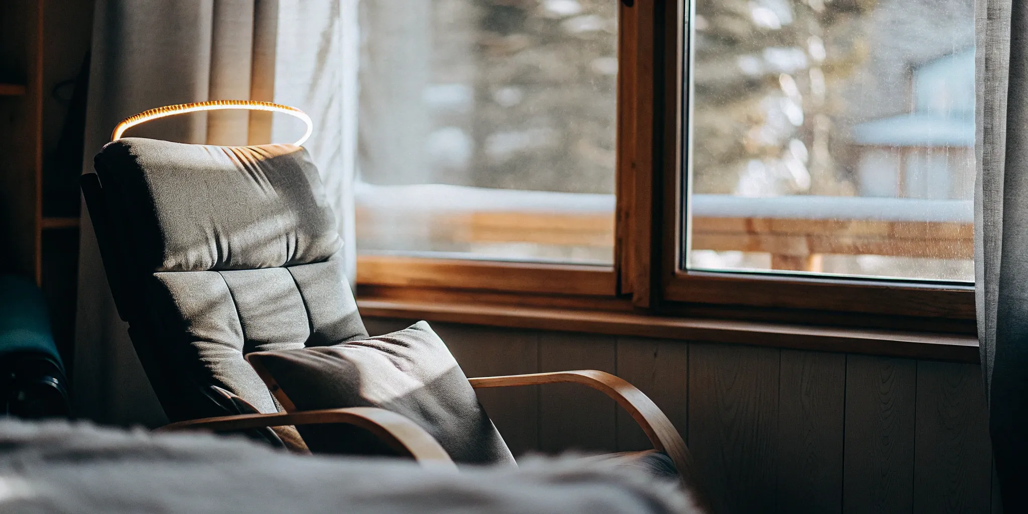 A comfortable armchair in a sunlit room, a safe space to learn the truth about TMS therapy.