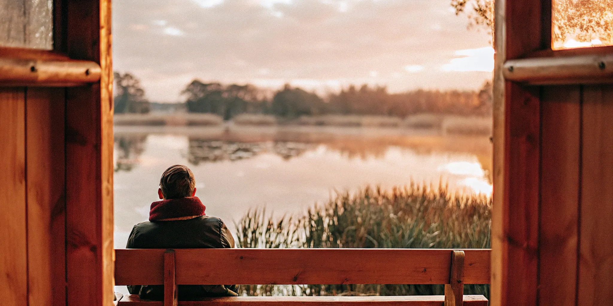 A person considers new OCD treatment research while watching a sunset.