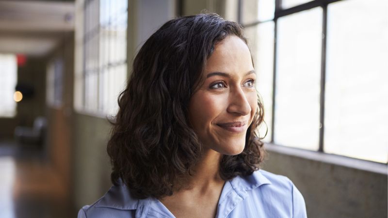Smiling young businesswoman