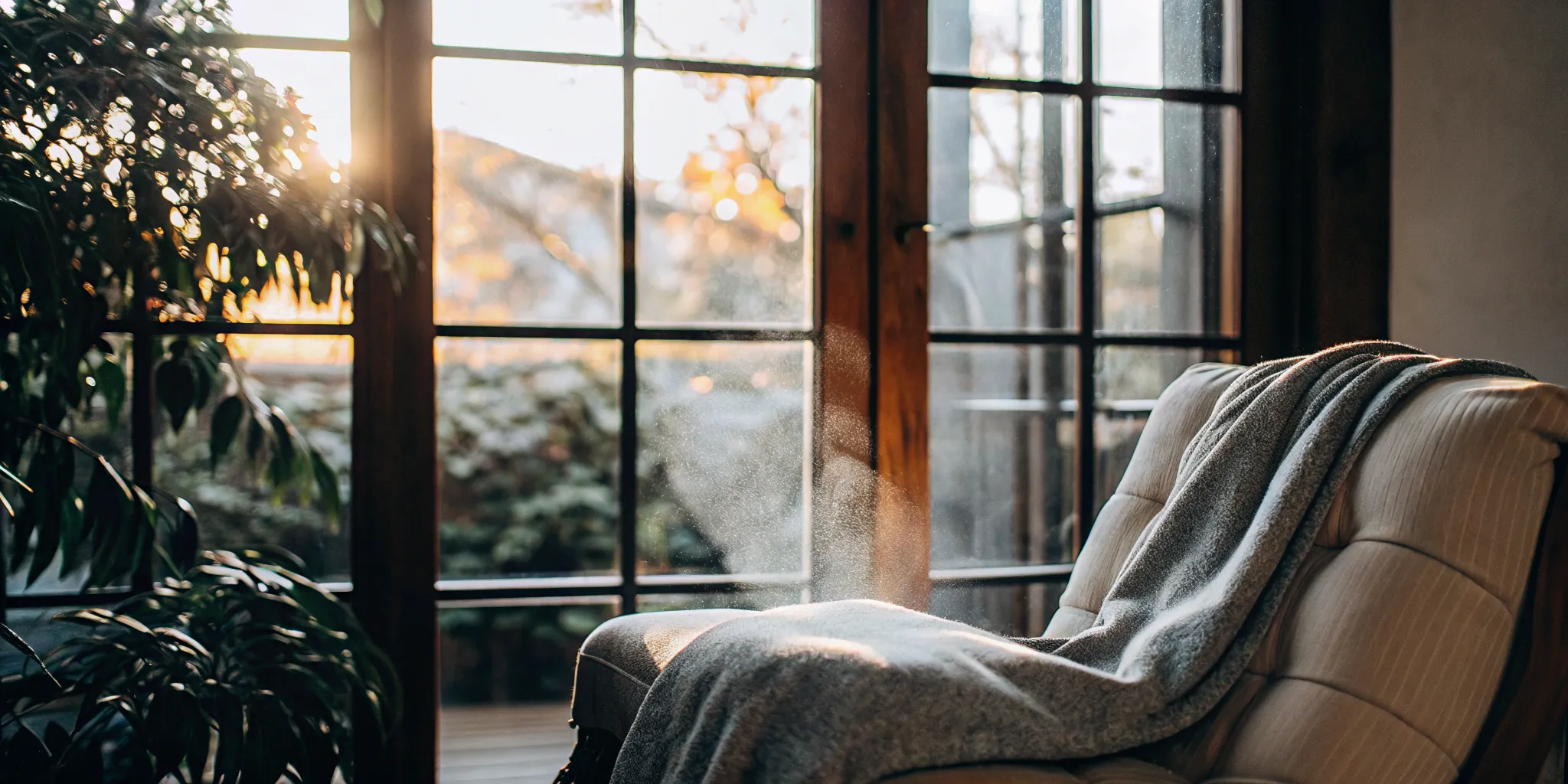 A comfortable chair in a treatment room for TMS for generalized anxiety disorder.