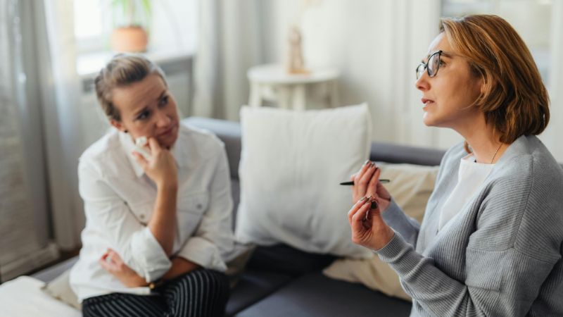 female adults talking