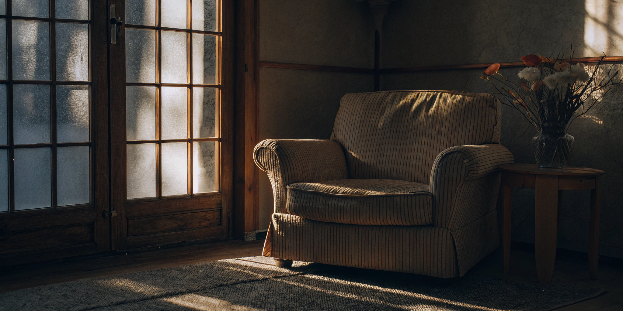 A comfortable chair in a sunlit room for FDA approved TMS for depression.