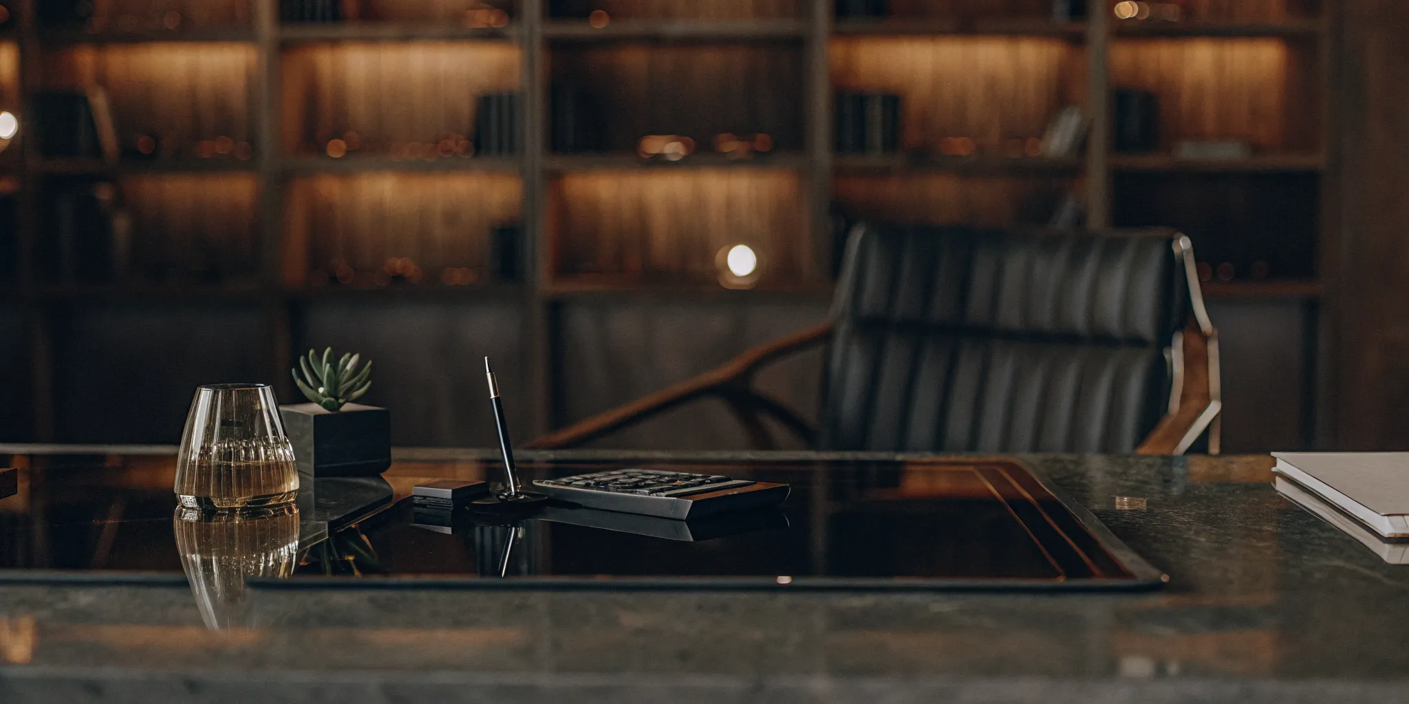 A calculator and notebook on a desk for planning the cost of TMS therapy.
