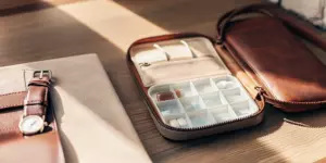 Medication management tips for mental health using a daily pill organizer.