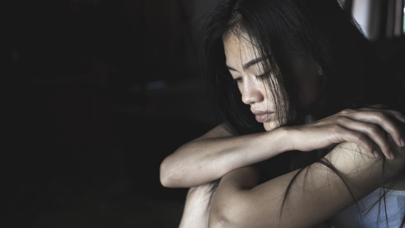 Young depressed woman
