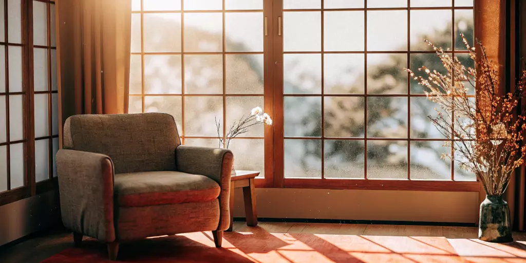 Sunlit room offering hope for FDA-approved treatment for resistant depression.