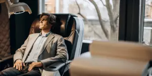 Patient undergoing accelerated TMS treatment for fast results.