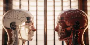 Brain models comparing the target depth and reach of deep TMS vs rTMS.