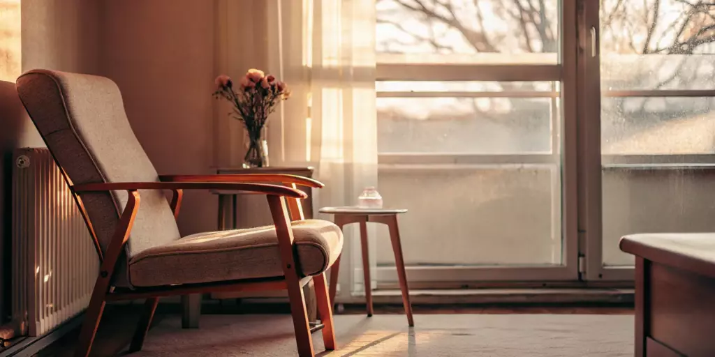 A peaceful, sunlit room providing a hopeful space to find a TMS doctor for depression.