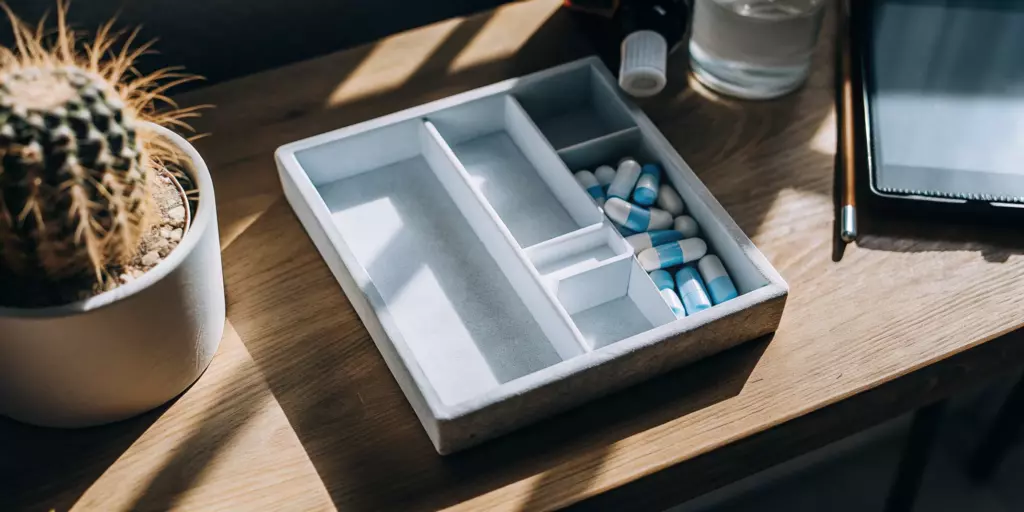 Anxiety medication in a pill organizer for management in Scottsdale.